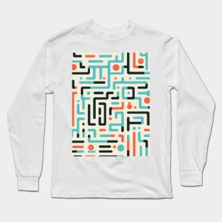 Maze of Dreams: Pastel Labyrinth Journey Long Sleeve T-Shirt